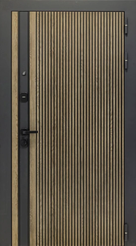 Входная дверь ДвериПРО Rosna Без фрезеровки Дуб пацифик горизонт DPRO198236 внешняя сторона