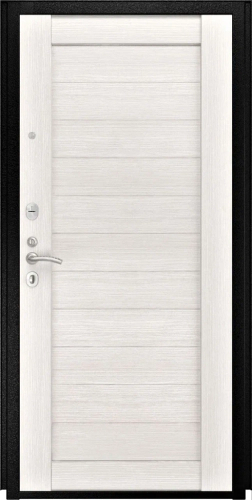 Входная дверь ДвериПРО L-Термо серебро СБ-3 листв. бел. (21 беленый дуб) DPRO198378 внутренняя сторона