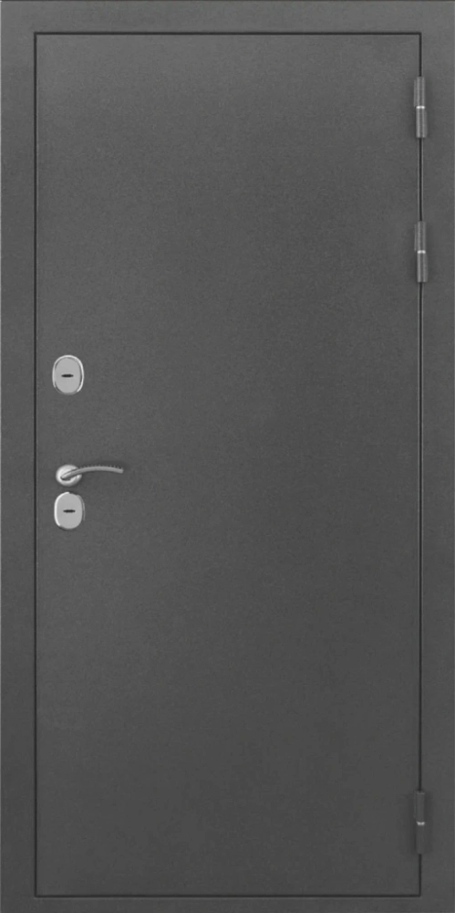 Входная дверь ДвериПРО L-Термо серебро СБ-1 (ст. белое, 16мм, беленый дуб) DPRO198294 внешняя сторона