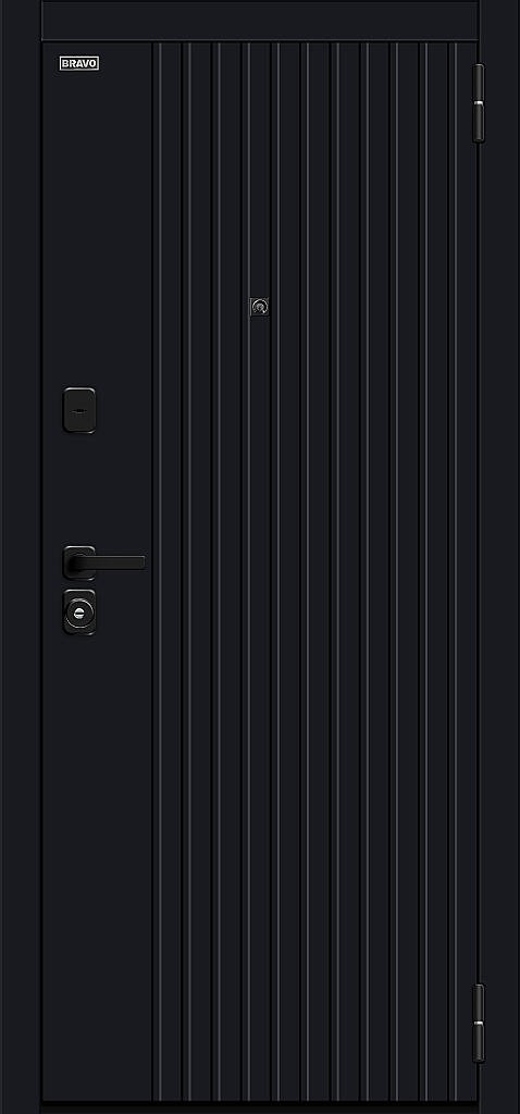 Входная дверь Джентл/SBlack Black Shell/White Silk BR6350 внешняя сторона